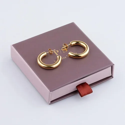 Miniatura 2 de Polite Society Hoop Gold Earrings for Women – 18K Gold Plated Earrings,Lightweight Timeless, hypoallergenic jewelry perfect for everyday wear or as