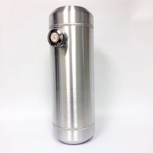 Miniatura 7 de JSD tanque de combustible de celda de gas de aluminio de 5 galones con llenado final en el extremo + soporte, de 8" x 24" de diámetro, redondo, 1/4