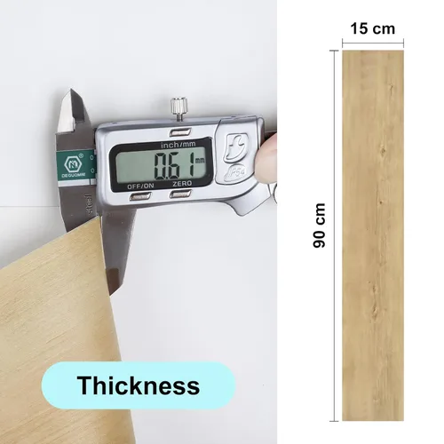 Miniatura 5 de Azulejo de suelo autoadhesivo de 6 x 35 pulgadas, tablones de madera autoadhesivos para baño, cocina, calcomanías de suelo, azulejos de vinilo
