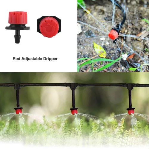 Miniatura 2 de MSDADA Sistema de riego automático de jardín de 50 pies, kit de riego de plantas de distribución en blanco de 1/4 de pulgada, accesorios que