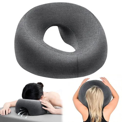Reposacabezas de masaje facial para cama, almohada boca abajo, masaje para dormir, almohada BBL después de la cirugía, recuperación posterior a la