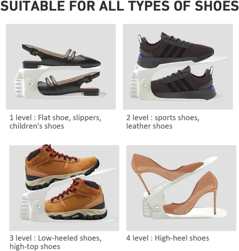 Miniatura 4 de NVGSN Organizador de ranuras para zapatos, paquete de 12 - Organizadores de zapatos para un par de zapatos, ahorradores de espacio para zapatos