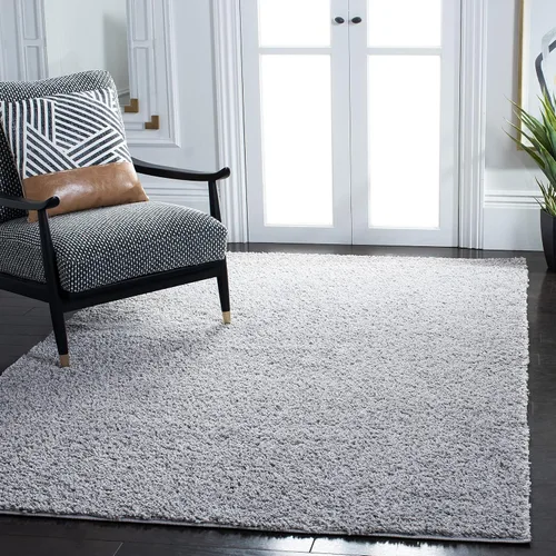 Miniatura 5 de SAFAVIEH Arizona Shag Collection ASG820A - Alfombra de pasillo, 2 pies 3 pulgadas x 6 pies, color crema, diseño sólido, no desprende pelusa y fácil