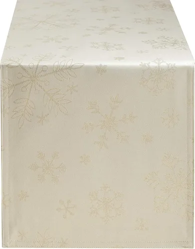 Miniatura 9 de HARORBAY Juego de 6 manteles individuales blancos, manteles individuales con copos de nieve dorados para comedor, cocina, fiesta, vacaciones