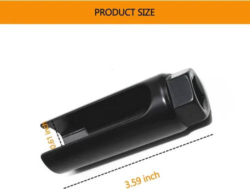 Miniatura 2 de 1 Pieza Enchufe de Sensor, 7/8 pulgadas (22mm) 6-Puntos, Herramienta de Llave para Remoción de Sensor O2, Universal para la Mayoría de Modelos