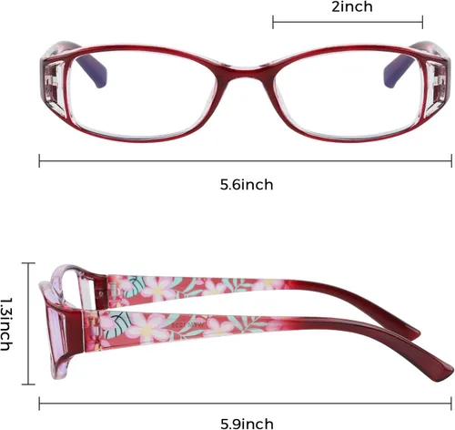 Miniatura 2 de WALMXX 6 pares de gafas de lectura, moda para mujer elegante, gafas de lectura de resina HD con luz anti-azul para personas mayores