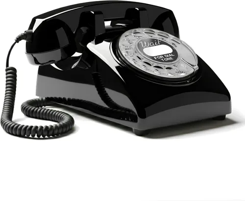 Miniatura 10 de Opis 60s Cable: Teléfono rotativo/Teléfono vintage/Teléfono retro/Teléfono antiguo/Teléfono fijo retro/Teléfono vintage/Teléfono analógico
