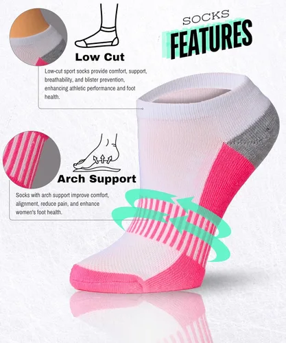 Miniatura 2 de Tipi Toe Women’s 12 Pack Cushioned Low Cut Socks – Breathable, Moisture-Wicking Athletic Comfort for Running & Daily Wear