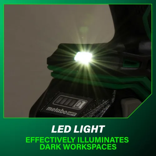 Miniatura 12 de Metabo HPT Kit de taladro de martillo inalámbrico MultiVolt™ de 36 V sin escobillas de 1/2 pulgada, kit de taladro eléctrico con baterías Metabo