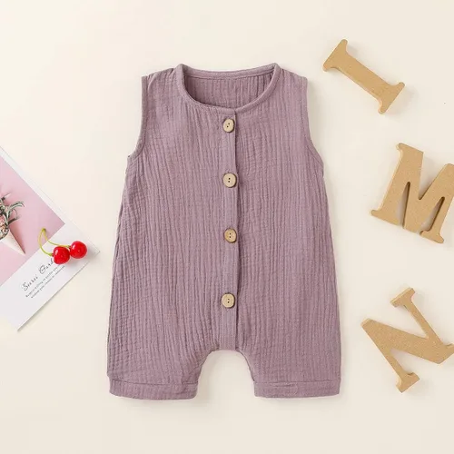 Miniatura 2 de Cecobora Conjunto de ropa de algodón y lino para bebés recién nacidos y niñas