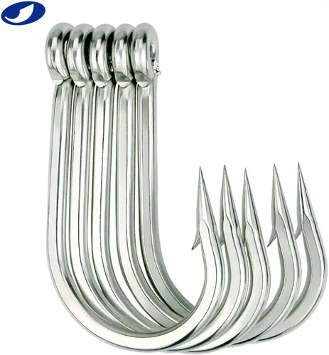 Miniatura 3 de OCEAN CAT Marlin - Gancho de arrastre de acero inoxidable con púas de punto de compensación de pulpo, círculo, anzuelos de pesca, aparejos de pesca