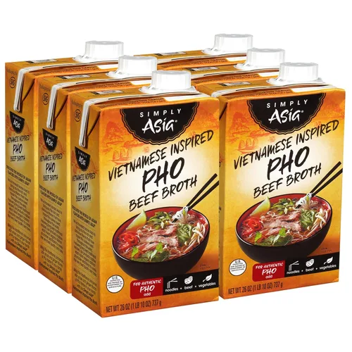 Simply Asia Caldo de carne Pho de inspiración vietnamita, 26 onzas líquidas (paquete de 6)