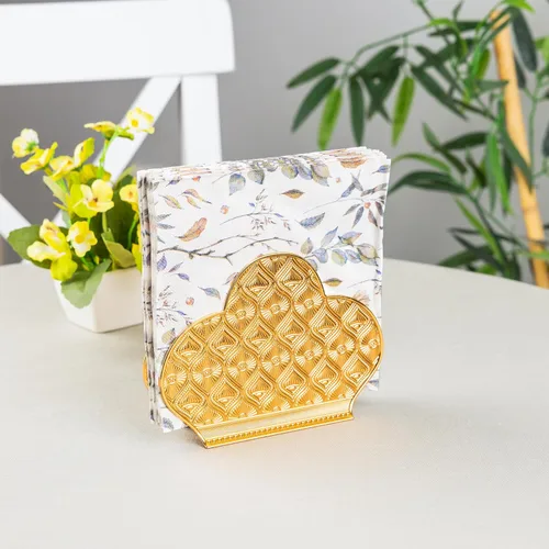 Miniatura 2 de Alisveristime Servilletero Zamac - Organizador decorativo elegante de metal para uso en mesa o encimera (dorado)