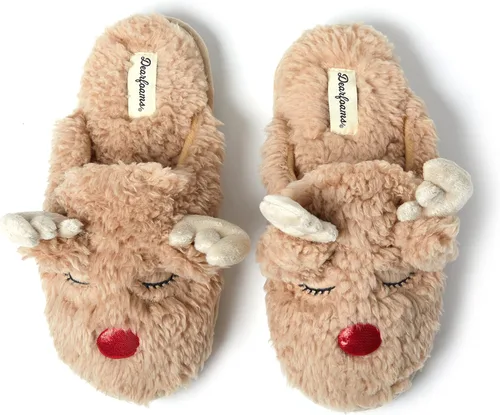 Miniatura 2 de Dearfoams Matching Family Holiday Christmas Reindeer & Turkey Scuff