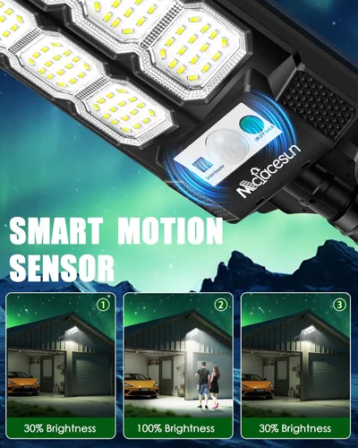 Miniatura 6 de Luces solares para exteriores, 5000LM -6500K, luz solar IP66 impermeable para exteriores con sensor de movimiento y atardecer a amanecer, luz solar