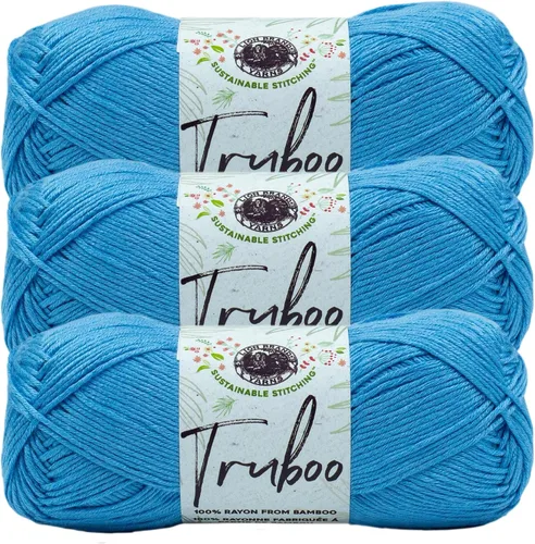 Miniatura 60 de (1 Madeja) Lion Brand Yarn Truboo Yarn, Aguamarina