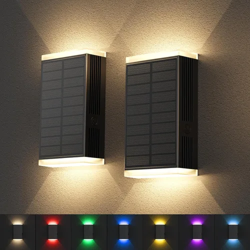 Miniatura 13 de Lámpara solar de pared para exteriores, 3000/4000/6000K, 3 modos de iluminación del anochecer al amanecer, aplique de pared IP67, impermeable