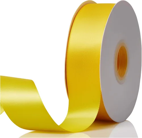 Miniatura 106 de Cinta de satén de doble cara verde manzana de 1-1/2 x 50 yardas, rollos de cinta de tela de alta densidad de color sólido, ideal para envolver