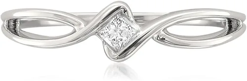 Miniatura 3 de La4ve Diamonds - Anillo de compromiso de diamantes de 110 quilates con corte princesa de 10 quilates (I-J, I1-I2) Anillos de diamantes reales