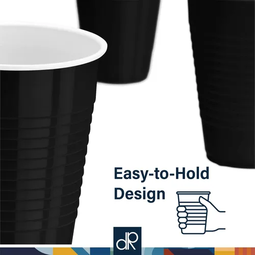 Miniatura 4 de DecorRack - Vasos desechables y reutilizables de 12 onzas para fiestas de cumpleaños, despedidas de soltera, campamentos, eventos en interiores y al