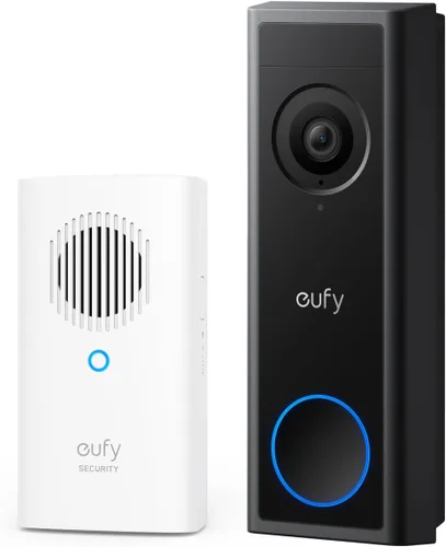 eufy Security Timbre de video C30 con timbre adicional, alimentado por batería, 2K FHD, vista ampliada 16:9, fácil instalación, videollamada en