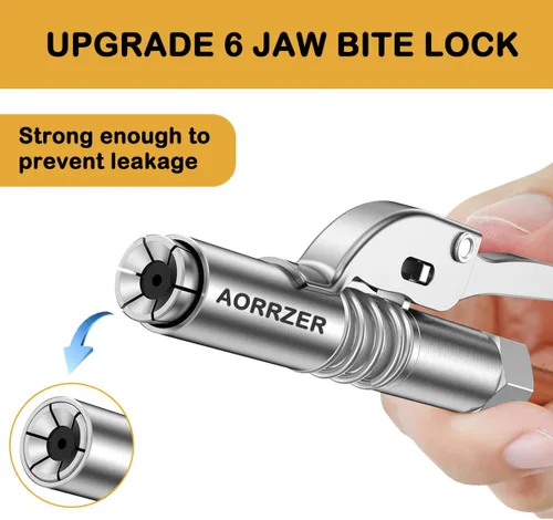 Miniatura 7 de Acoplador de pistola de engrase, acopladores de grasa de bloqueo fuerte, acoplador de pistola de grasa de alta presión de 12000 PSI, compatible