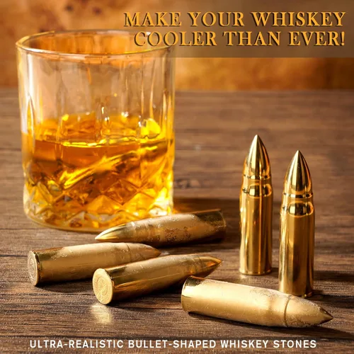 Miniatura 4 de Regalos para marido para él hombres, día de San Valentín, juego reutilizable de piedras de whisky grabadas de acero inoxidable y vasos, regalo