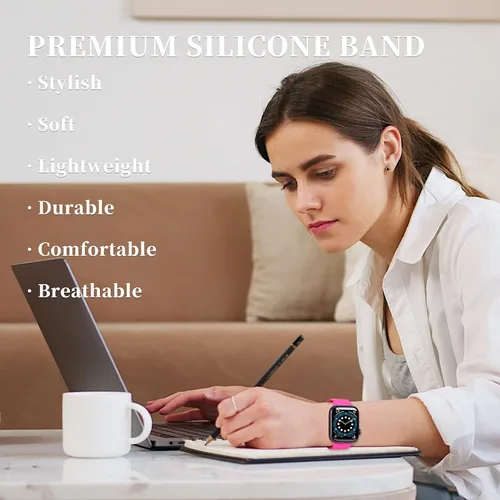 Miniatura 2 de Correas mejoradas compatibles con Apple Watch Band de 1.496 in, 1.575 in, 1.614 in, 1.654 in, 1.732 in, 1.772 in, para mujeres y hombres, correa