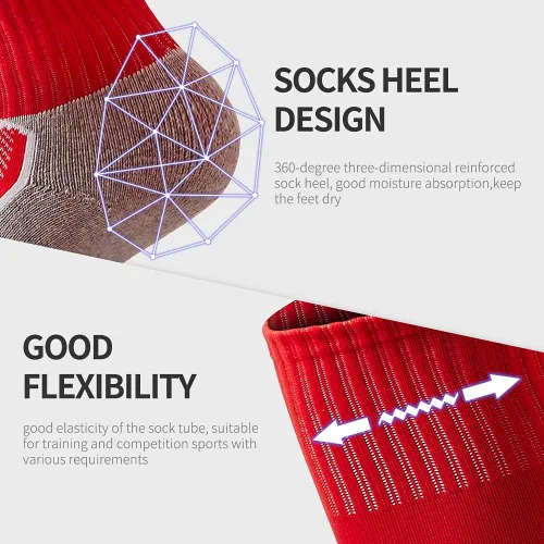 Miniatura 4 de Kids Soccer Socks 5 Pack 1 Pack Knee High Tube Socks Towel Bottom Pressure Football Socks 4-13 Years Little KidBig Kid