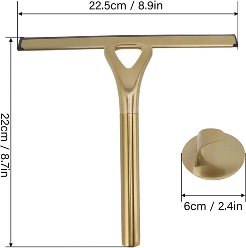 Miniatura 7 de Escobilla de baño de acero inoxidable con mango de baño para cristalería para el hogar, cepillo de vidrio para limpieza de ventanas, herramientas