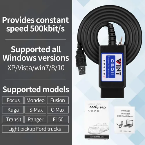 Miniatura 5 de VINT-TT55502 ELM327 USB modificado para FOSCAN ELMconfig FOCCCUS HS-CAN / MS-CAN