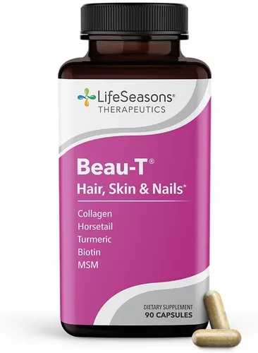 LifeSeasons Beau-T - Suplemento para el cuidado del cabello, las uñas y la piel, promueve el crecimiento saludable del cabello y las uñas, apoya la