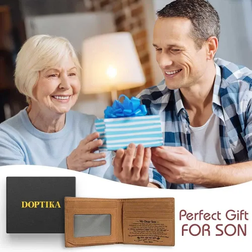 Miniatura 2 de Regalos de Navidad para hijo, para mi hijo, regalos de mamá, graduación, regalos de cumpleaños para hijo, regalos de madre e hijo, carteras de cuero