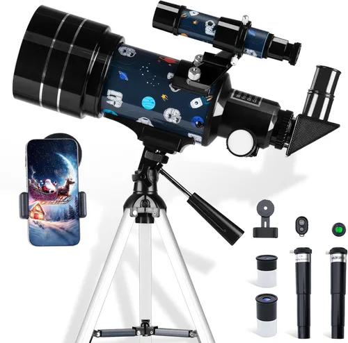 Miniatura 9 de Telescopio para Astronomía de Adultos, apertura de 70 mm y longitud focal de 400 mm, telescopio astronómico portátil para principiantes mayores de 8