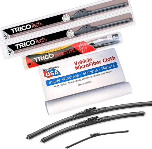 Miniatura 23 de Juego de limpiaparabrisas para Lexus ES300 1992 Trico Tech Beam Blades Juego de limpiaparabrisas con microfibra interior de coche
