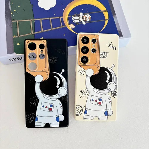 Miniatura 72 de Yonds Queen para Samsung Galaxy S21 Funda Linda, Diseño de Astronauta de Dibujos Animados, Espacio, Luna, Cohete, Elegante Cubierta Amortiguadora