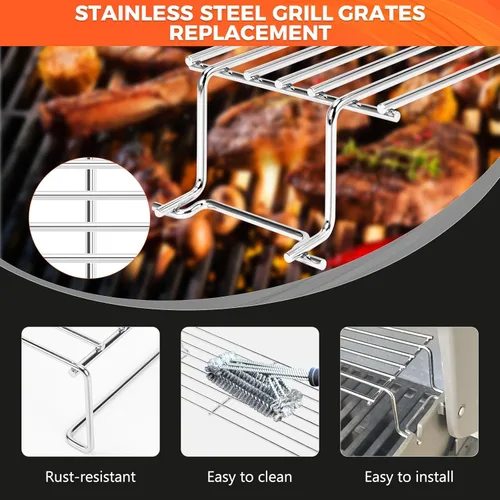 Miniatura 5 de QuliMetal Rejilla de calentamiento de acero inoxidable para Weber Spirit 200 y Spirit II 200 Series, compatible con modelos E/S-210, E/S-220