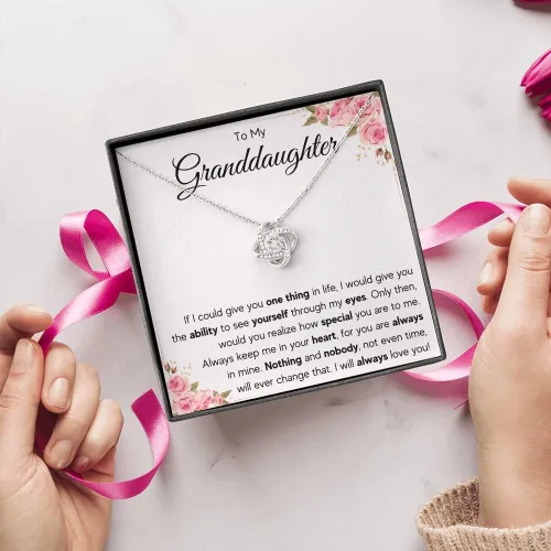 Miniatura 7 de Collar para nietas, regalos de abuelas o abuelos, para mi nieta, joyería para una graduación o cumpleaños, con una tarjeta y una caja de regalo