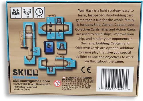 Miniatura 4 de YARR HARR! by Skill Board Games - Juego de cartas de estrategia ligera, barco pirata para niños y adultos, ideal para noche de juego familiar, 2-6