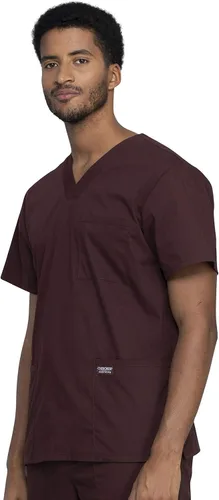 Miniatura 19 de Cherokee WW Professionals WW695 - Camisa de uniforme sanitario para hombre, con cuello en V