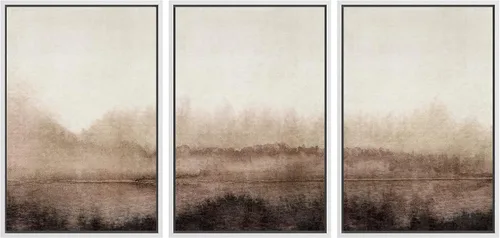 Miniatura 117 de SIGNWIN Lienzo enmarcado para pared, juego de arte tranquilo con reflejo de lago, acuarela, montaña y agua, ilustraciones modernas, arte abstracto