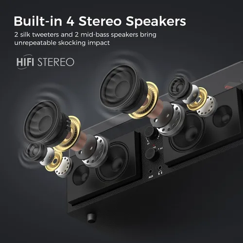 Miniatura 4 de Tocadiscos de vinilo Bluetooth, reproductor LP de 3 velocidades con altavoces, reproductor de discos retro para discos de vinilo, salida RCA AUX