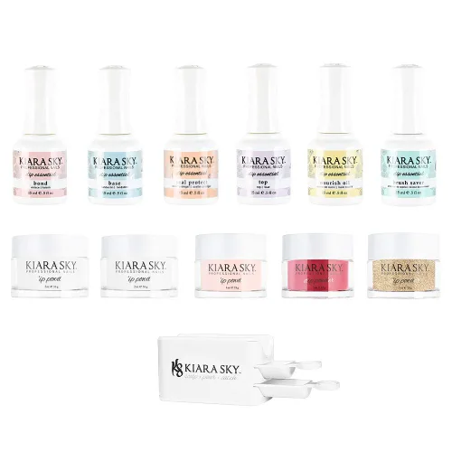 Miniatura 8 de Kiara Sky Kit esencial de polvos de inmersión. Kit completo y fácil de usar para manicura en polvo.