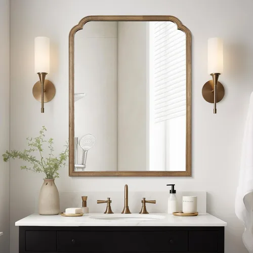 Miniatura 9 de WallBeyond Espejo de longitud completa para montar en la pared, 65 x 22 pulgadas, espejo de suelo con marco de madera rústica, espejo grande