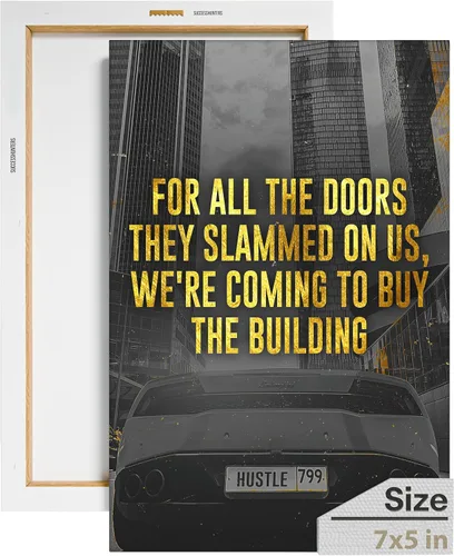 Miniatura 65 de Arte de pared motivacional para la oficina, lienzo de arte de súper auto, decoración automotriz inspiradora para los amantes de Porsche Sportscar