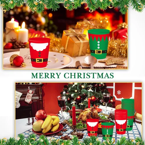 Miniatura 5 de Nuenen 24 vasos de Navidad reutilizables de 16 onzas para chocolate caliente, café, cerveza, helado, invierno, fiesta de Navidad, suministros