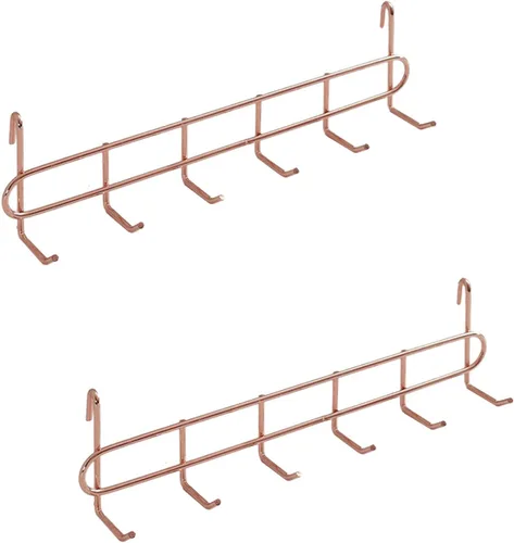 Miniatura 8 de Ganchos de almacenamiento, paquete de 2 ganchos de rejilla de alambre de hierro para almacenamiento y exhibición de montaje en pared, 10.7 x 2.8 x
