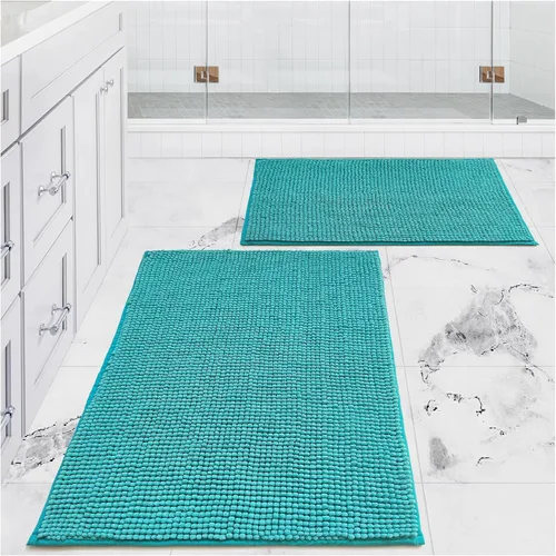 Miniatura 10 de Civkor Alfombra de baño, cómoda alfombra de baño de felpilla antideslizante, con pelusa suave y absorbente, lavable a máquina, alfombra de baño