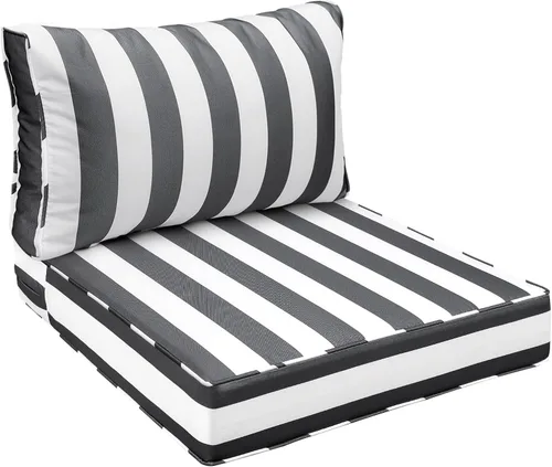 Miniatura 62 de AAAAAcessories Cojines de asiento para exteriores, resistentes a la decoloración, cojines de repuesto impermeables para muebles de patio, 21 x 21 x