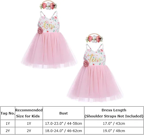 Miniatura 7 de ODASDO Vestido de tul con diadema de flores y diadema de flores